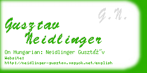 gusztav neidlinger business card